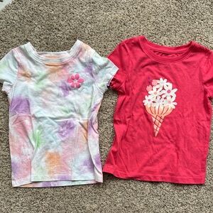 2 - Jumping Beans girls Vibrant Tie-Dye and Pink Floral Ice Cream Girls size 6